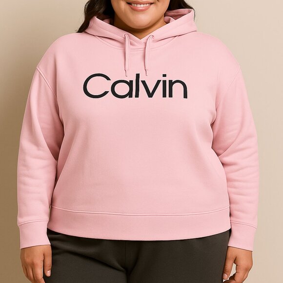 Calvin Klein Funnel Neck Logo Sweatshirt XXL – Light Pink (Lounge Collection) - Picture 1 of 8
